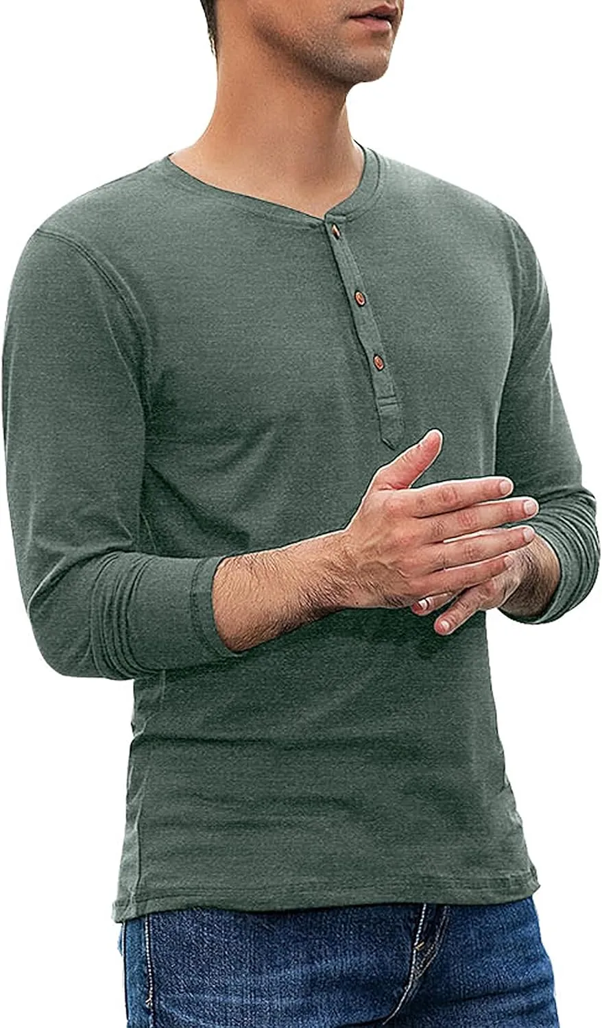 Sailwind Mens Henley Long Sleeve T-Shirt Cotton Casual Shirt
