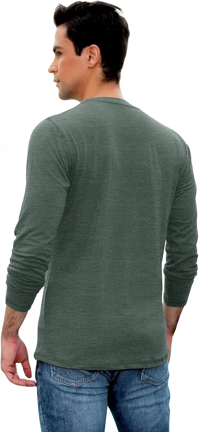 Sailwind Mens Henley Long Sleeve T-Shirt Cotton Casual Shirt