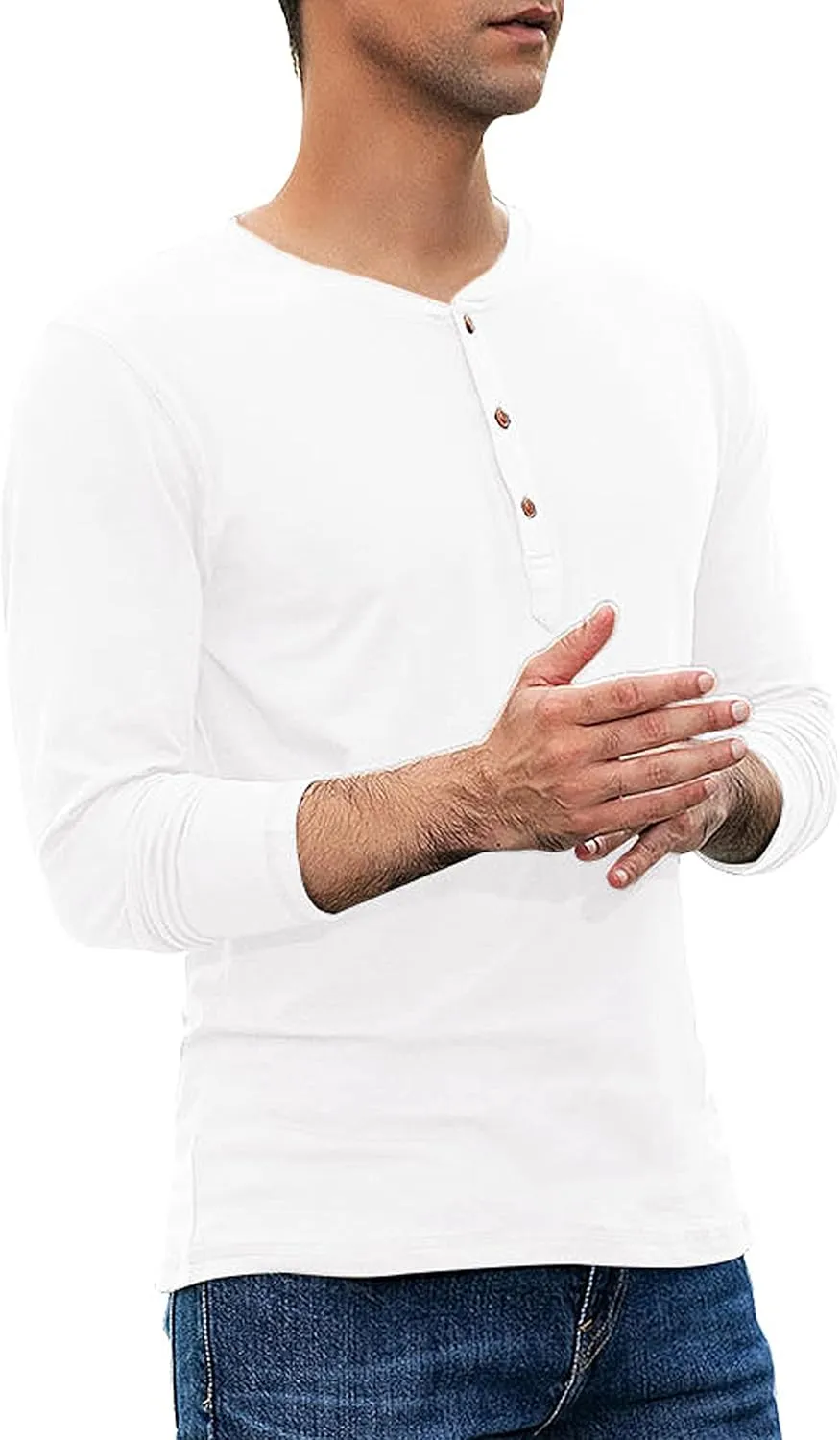 Sailwind Mens Henley Long Sleeve T-Shirt Cotton Casual Shirt