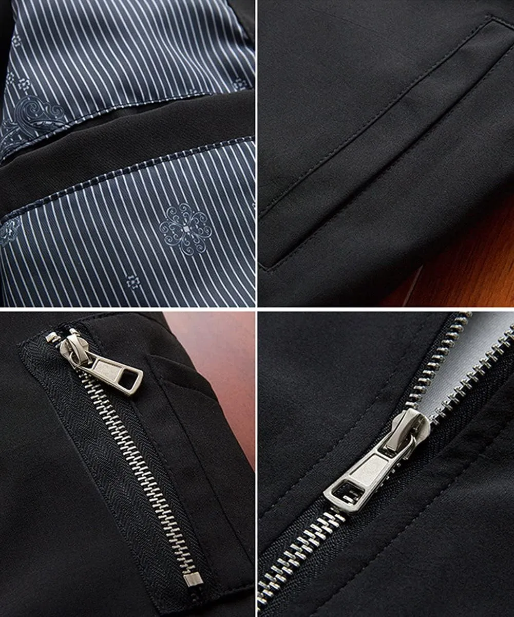 sandbank Men's Slim Fit Lightweight Softshell Flight Bomber Jacket Coat