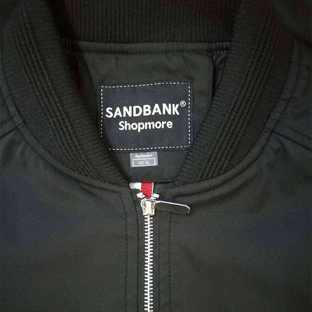 sandbank Men's Slim Fit Lightweight Softshell Flight Bomber Jacket Coat