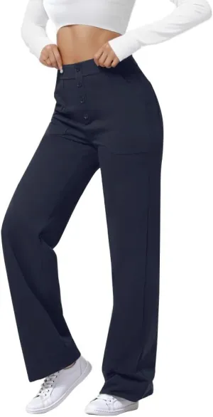 SEMARO High Waisted Casual Pants for Women Business Dress Work Office Stretchy Pants with Pockets