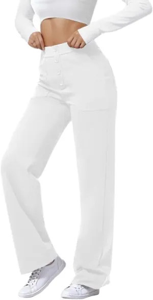 SEMARO High Waisted Casual Pants for Women Business Dress Work Office Stretchy Pants with Pockets