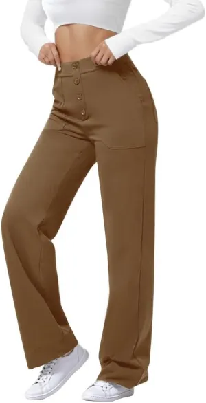 SEMARO High Waisted Casual Pants for Women Business Dress Work Office Stretchy Pants with Pockets