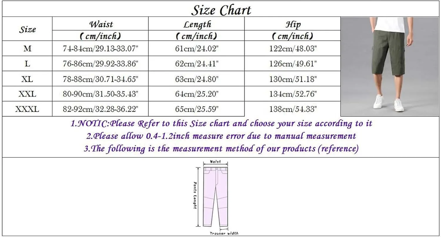 Shorts Men Cargo Mens Cargo Hiking Shorts Outdoor Golf Shorts with Multi Zipper Pockets for Camping Fishing Pants