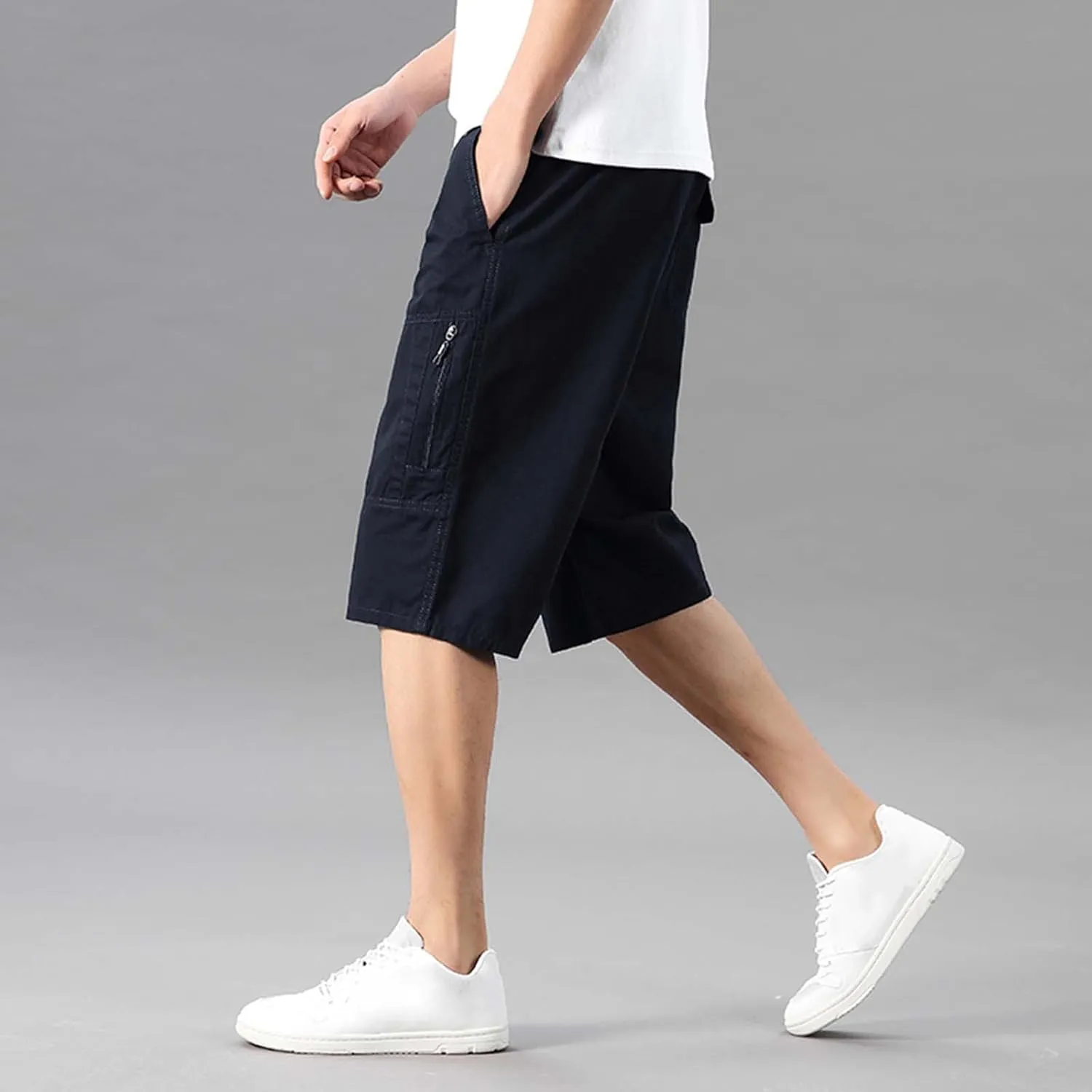 Shorts Men Cargo Mens Cargo Hiking Shorts Outdoor Golf Shorts with Multi Zipper Pockets for Camping Fishing Pants