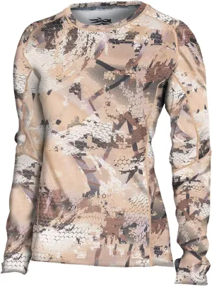 SITKA Gear Women's Hunting Core Lightweight Camo Crew Long Sleeve Shirt