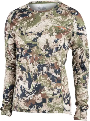 SITKA Gear Women's Hunting Core Lightweight Camo Crew Long Sleeve Shirt