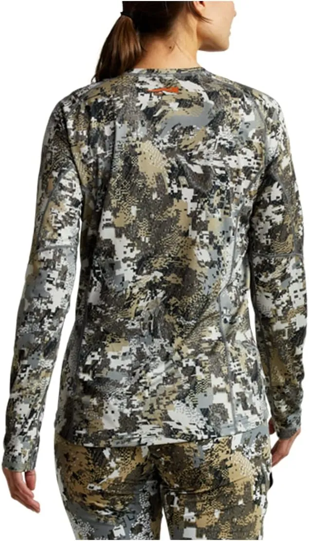 SITKA Gear Women's Hunting Core Lightweight Camo Crew Long Sleeve Shirt