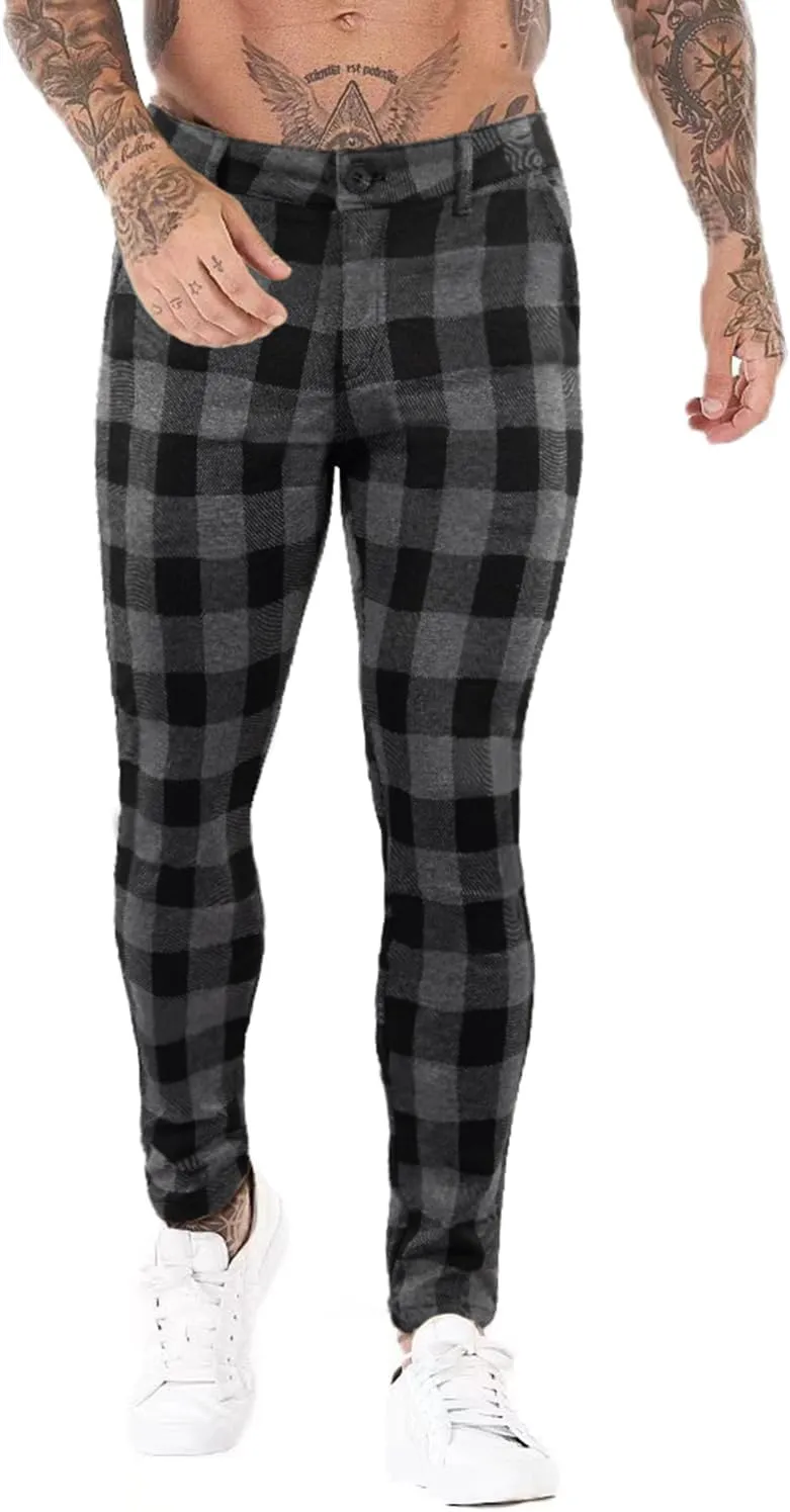 smawell Mens Chinos Skinny Pants Slim Fit Stretch Casual Dress Pants