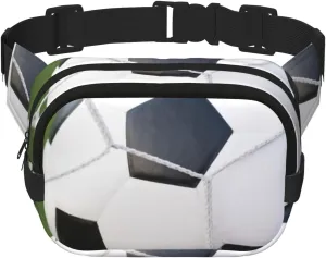 Soccer Ball Print Crossbody Waist Bag, Adjustable Everywhere Fanny Packs for Men&Women/Traveling/Outdoors/Hiking