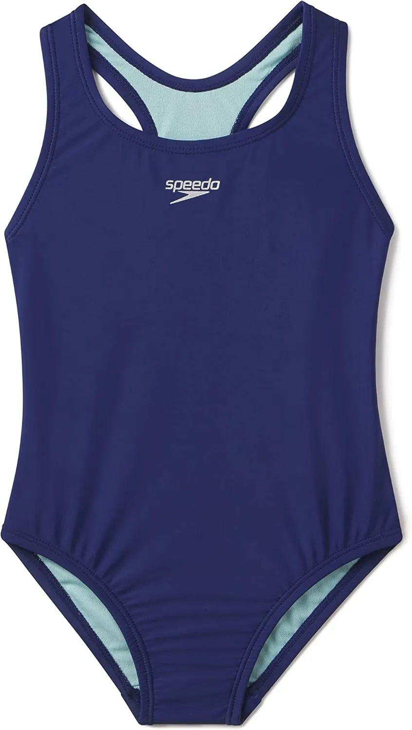 Speedo Girls' Swimsuit One Piece Closed Racerback