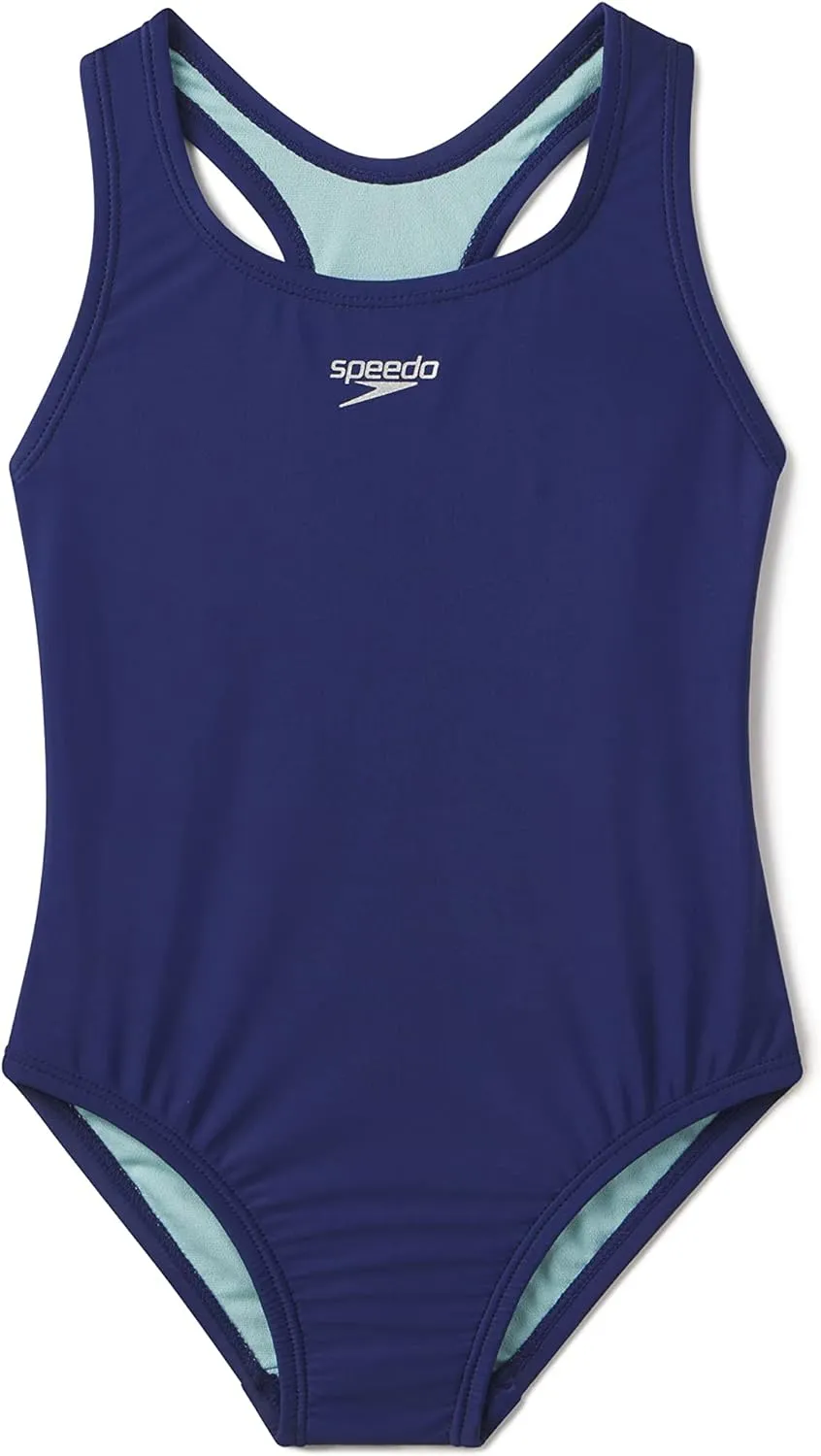 Speedo Girls' Swimsuit One Piece Closed Racerback
