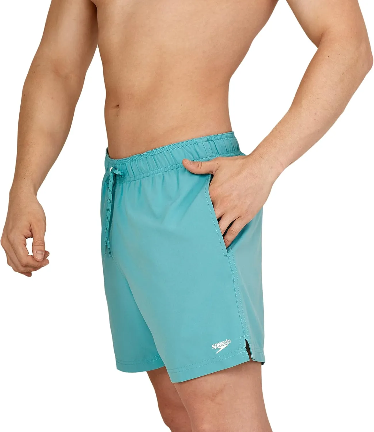Speedo Men's Swim Trunk Knee Length Volley Comfort Liner Solid