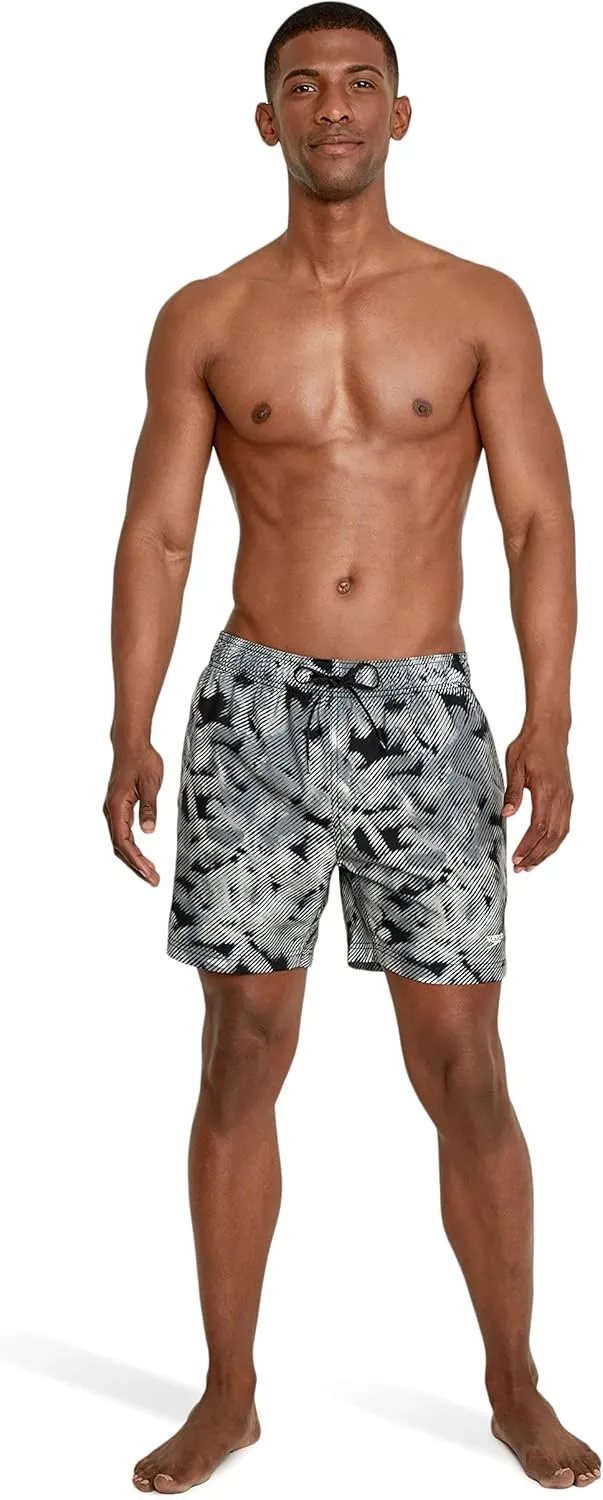 Speedo Men's Swim Trunk Short Length Redondo Comfort Liner Print