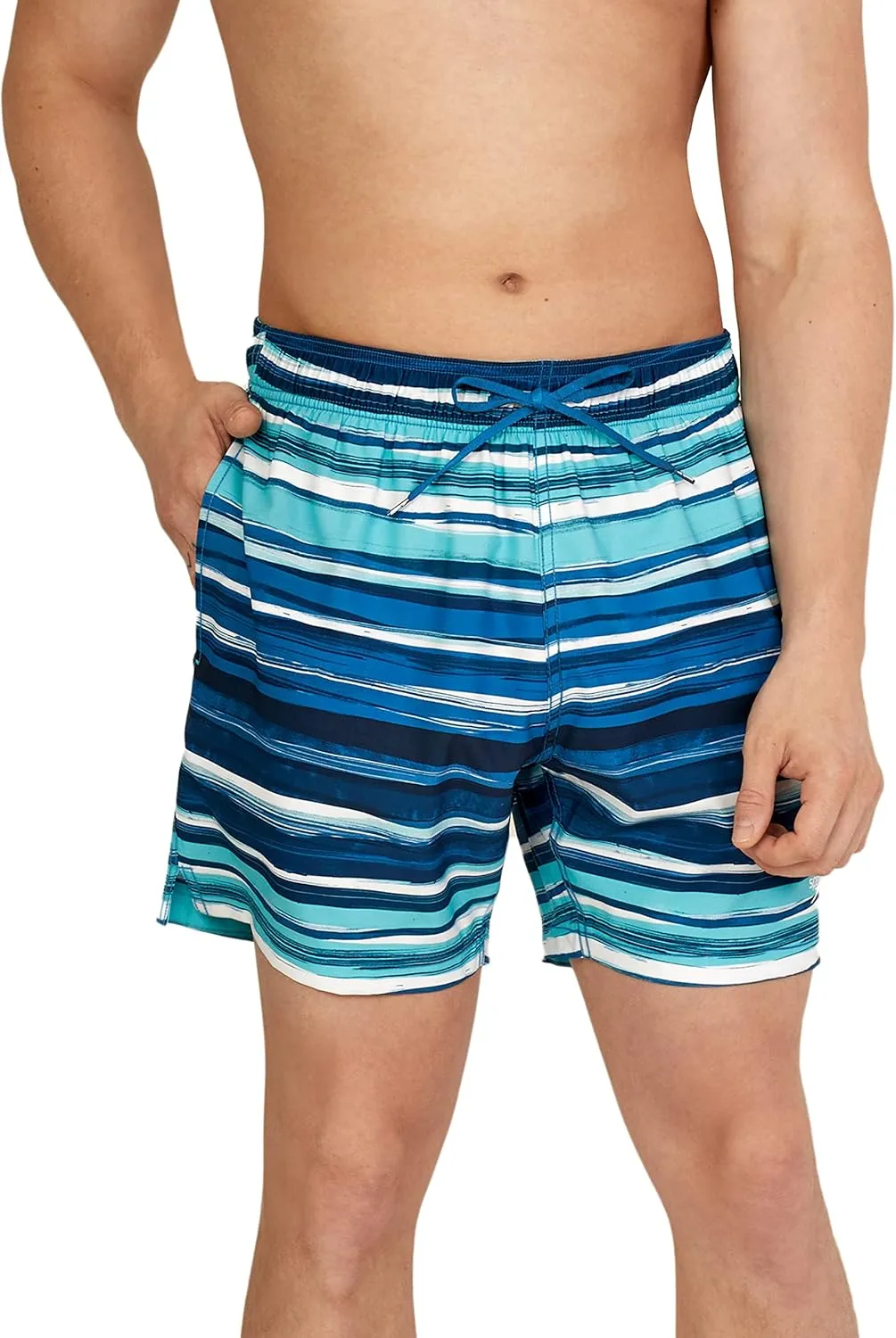 Speedo Men's Swim Trunk Short Length Redondo Comfort Liner Print