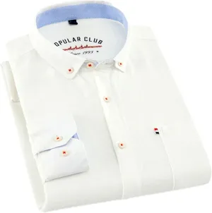 Spring Cotton and Linen Shirt Men's Long Sleeve Linen Cotton Light Casual Loose Shirt