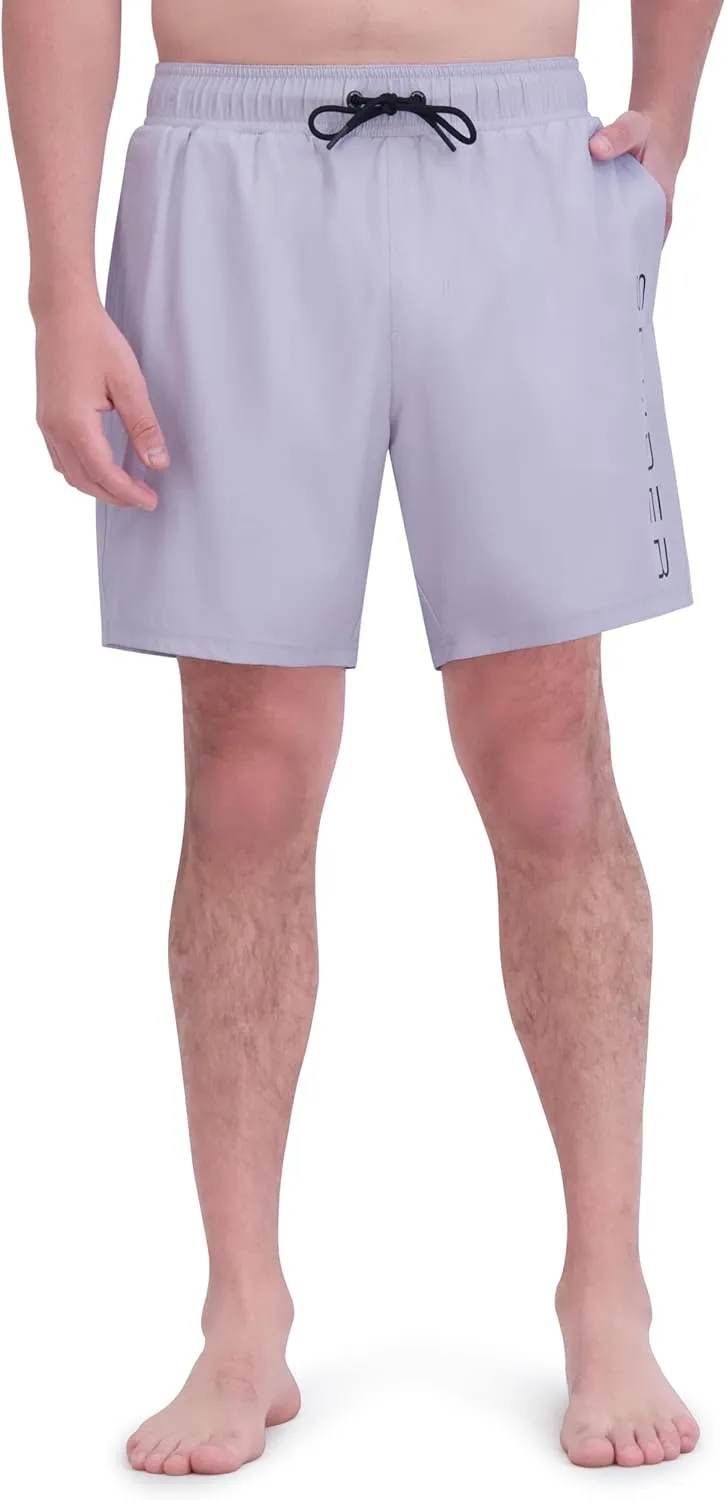 Spyder Men's Swim Trunks, Stretch, Quick-Dry, 7-inch Board Shorts, UPF 50 , Compression Boxer Liner
