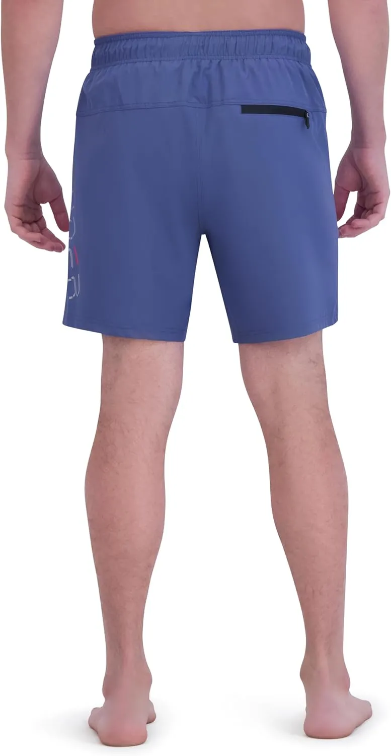 Spyder Men's Swim Trunks, Stretch, Quick-Dry, 7-inch Board Shorts, UPF 50 , Compression Boxer Liner