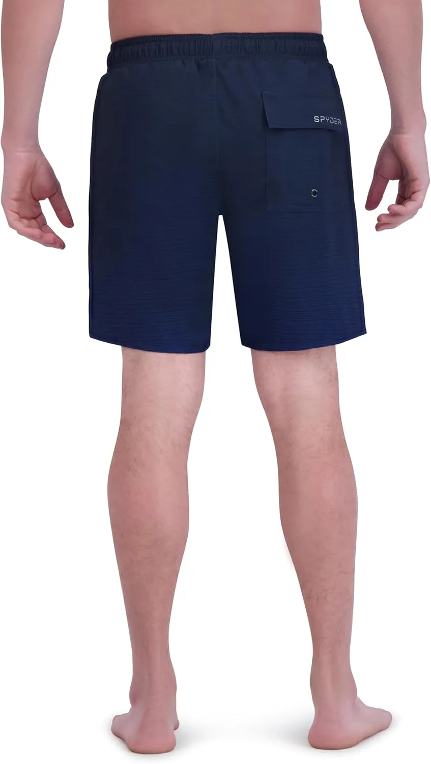 Spyder Men's Swim Trunks, Stretch, Quick-Dry, 7-inch Board Shorts, UPF 50 , Compression Boxer Liner