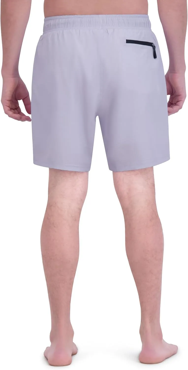 Spyder Men's Swim Trunks, Stretch, Quick-Dry, 7-inch Board Shorts, UPF 50 , Compression Boxer Liner