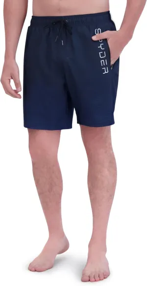 Spyder Men's Swim Trunks, Stretch, Quick-Dry, 7-inch Board Shorts, UPF 50 , Compression Boxer Liner