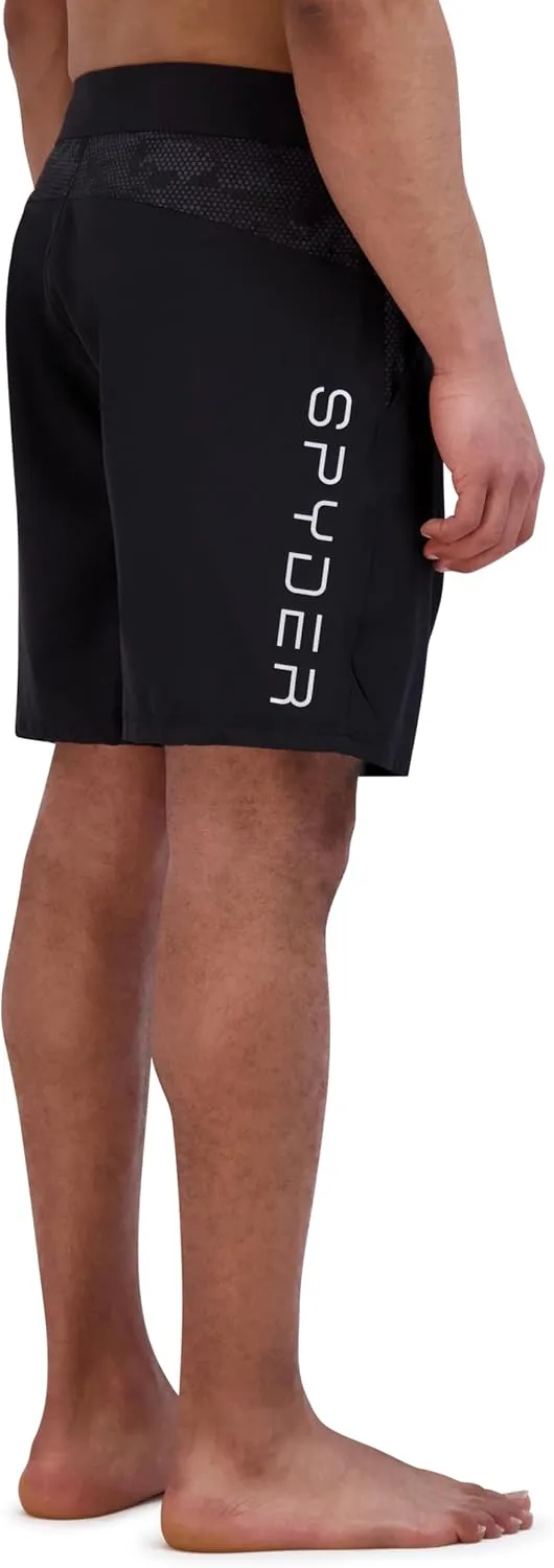 Spyder Men's Swim Trunks, Stretch, Quick-Dry, 9 Inseam Board Shorts, UPF , Pockets, Compression Boxer Liner