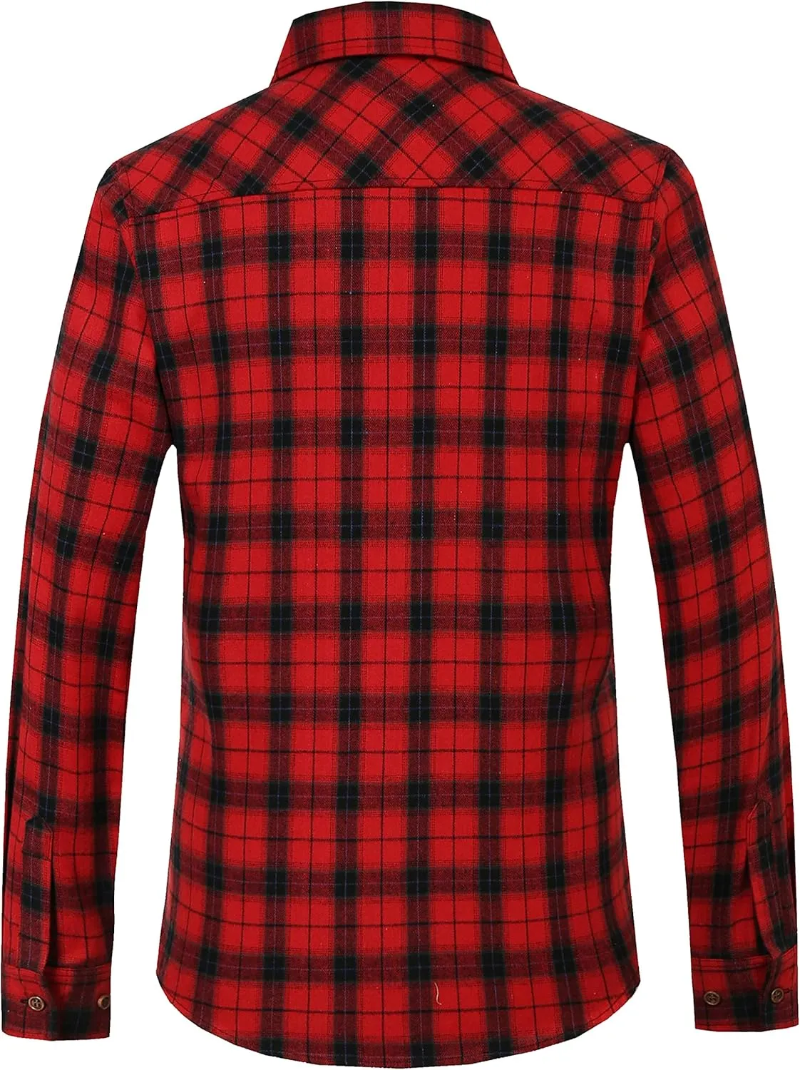 SSLR Flannel Shirt for Men, Long Sleeve Button Down Shirt Plaid Casual