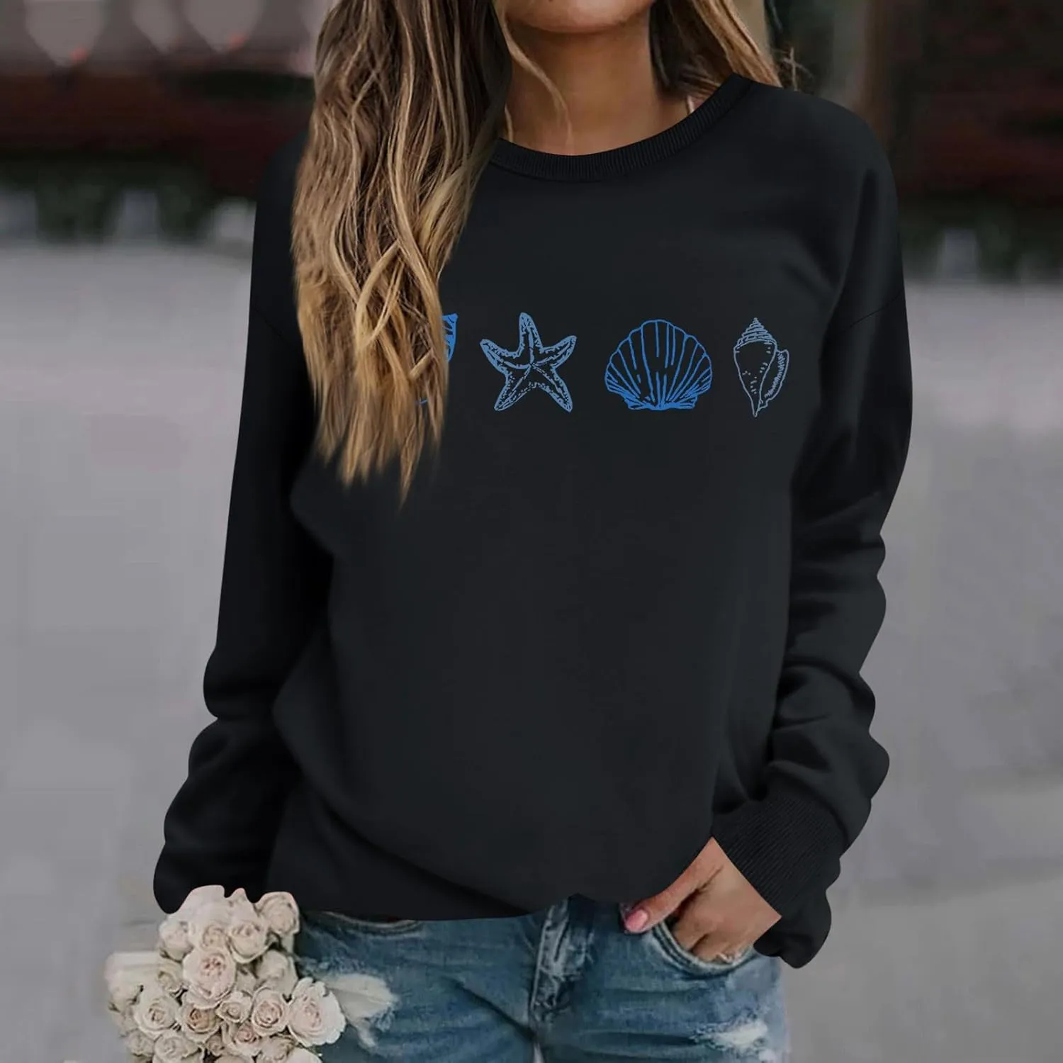 Sweat Shirts Women Long Sleeve Oversized Hoodies Sweaters Pullover Winter Fall Casual Comfy Outfits Fashion Y2K Clothes