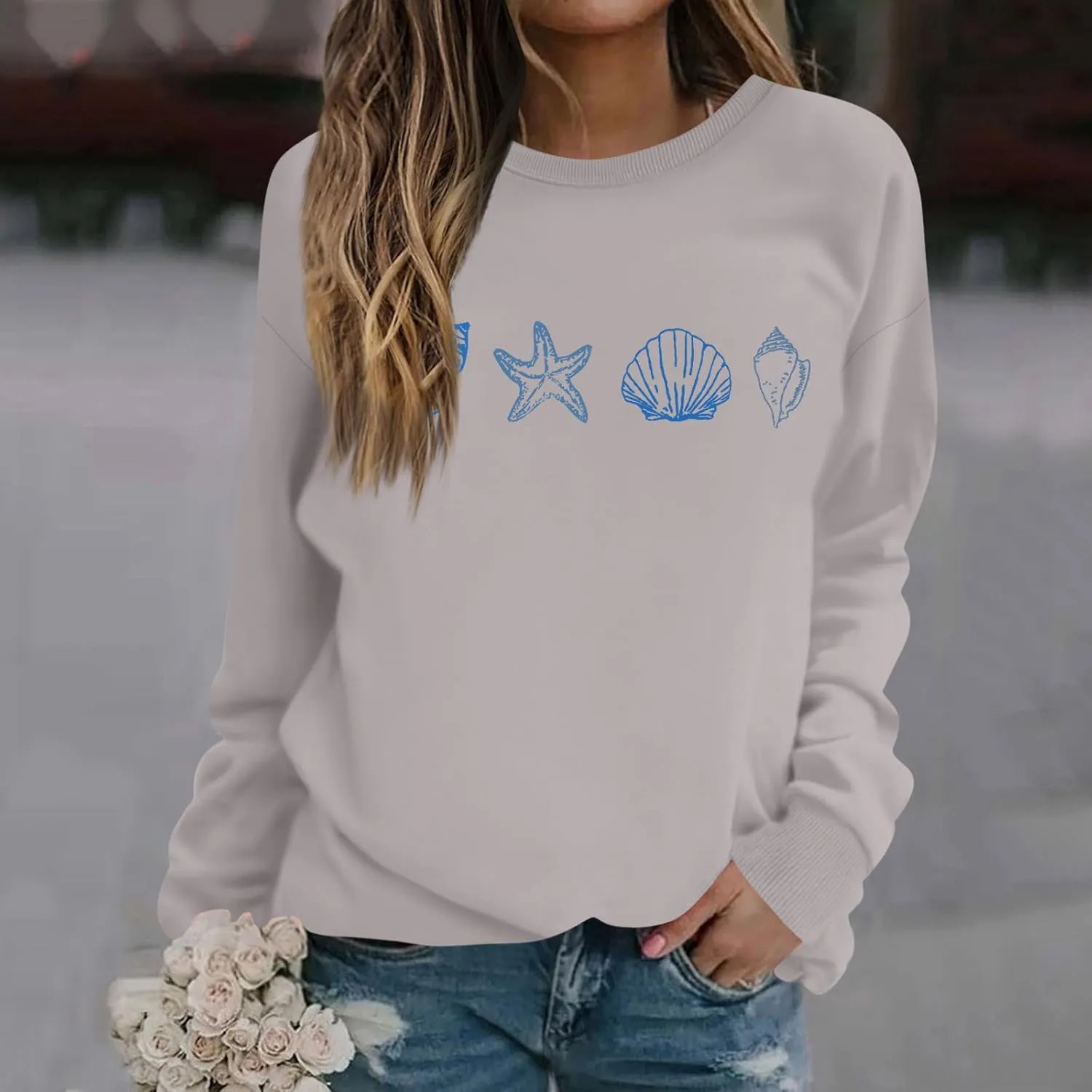 Sweat Shirts Women Long Sleeve Oversized Hoodies Sweaters Pullover Winter Fall Casual Comfy Outfits Fashion Y2K Clothes