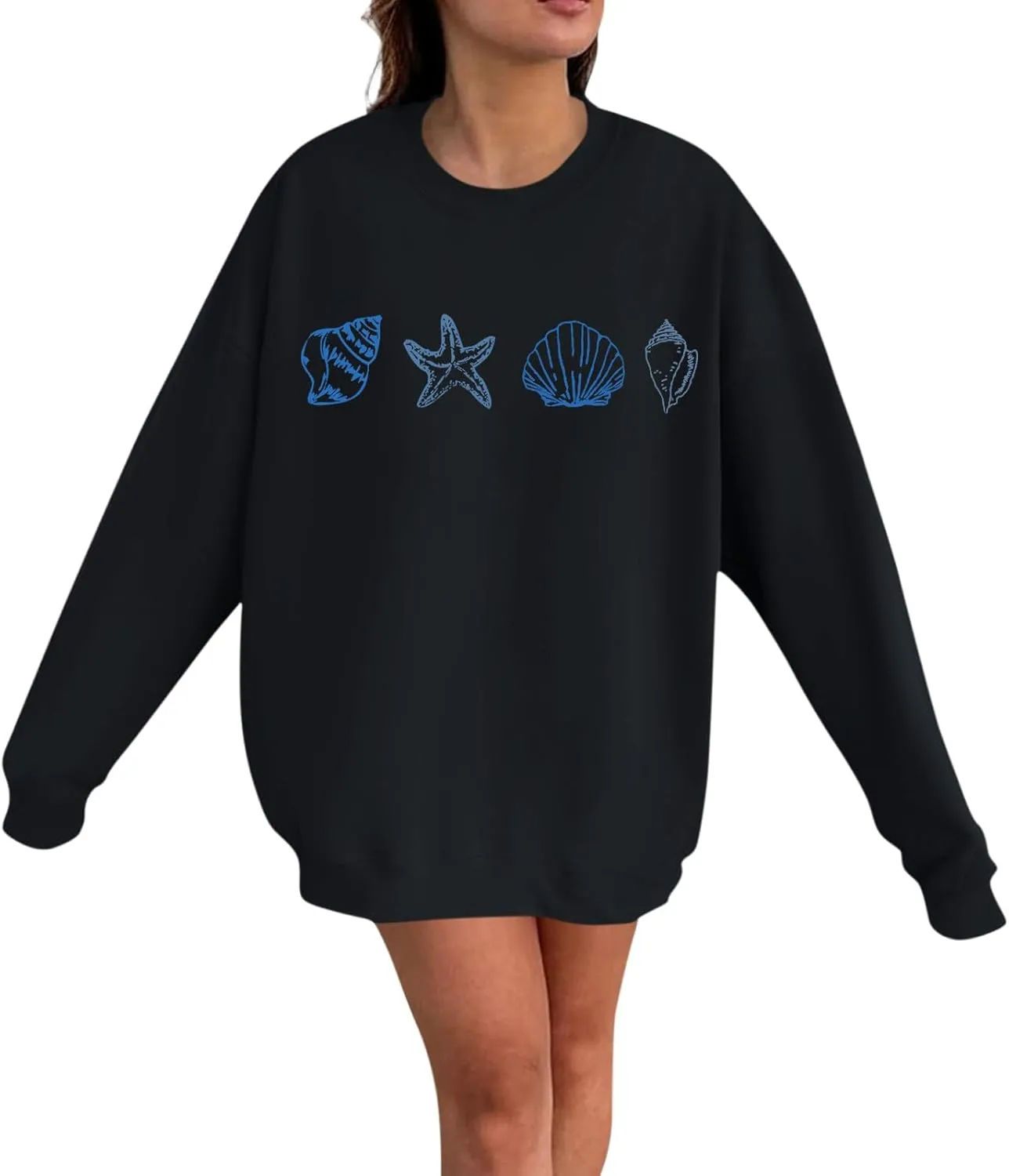 Sweat Shirts Women Long Sleeve Oversized Hoodies Sweaters Pullover Winter Fall Casual Comfy Outfits Fashion Y2K Clothes