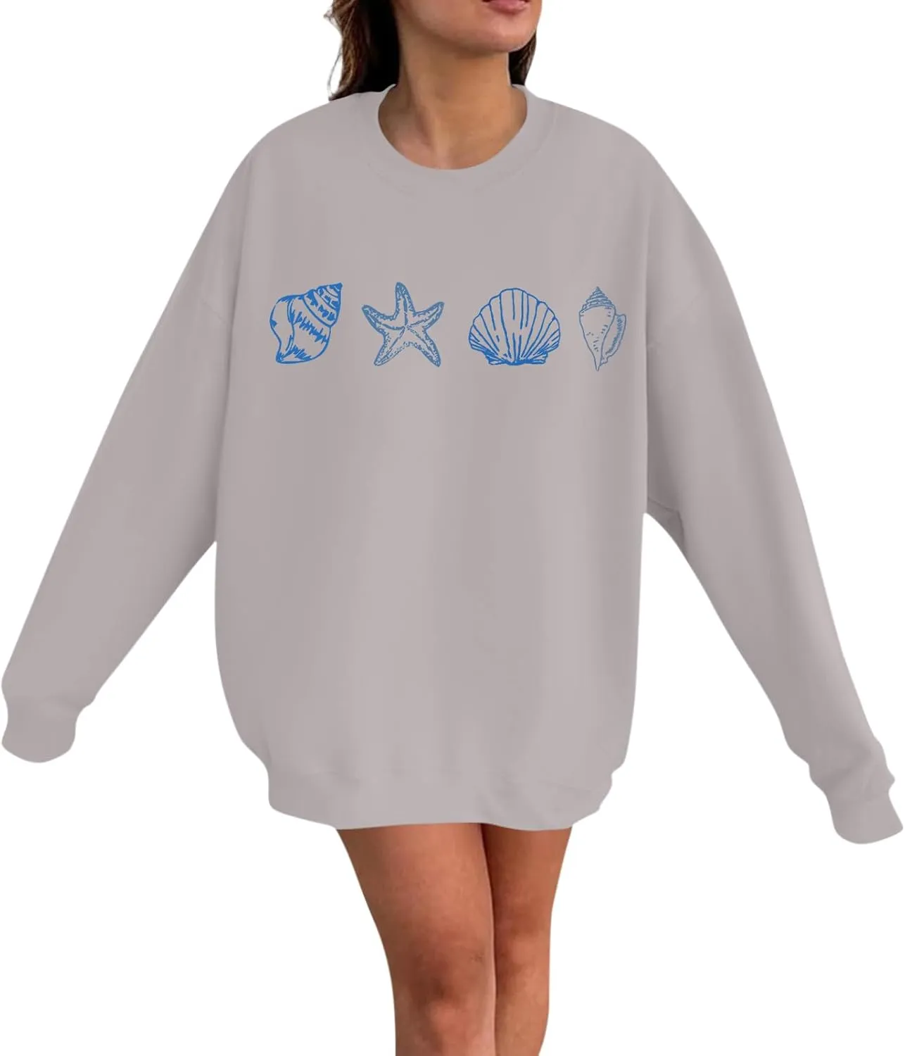 Sweat Shirts Women Long Sleeve Oversized Hoodies Sweaters Pullover Winter Fall Casual Comfy Outfits Fashion Y2K Clothes