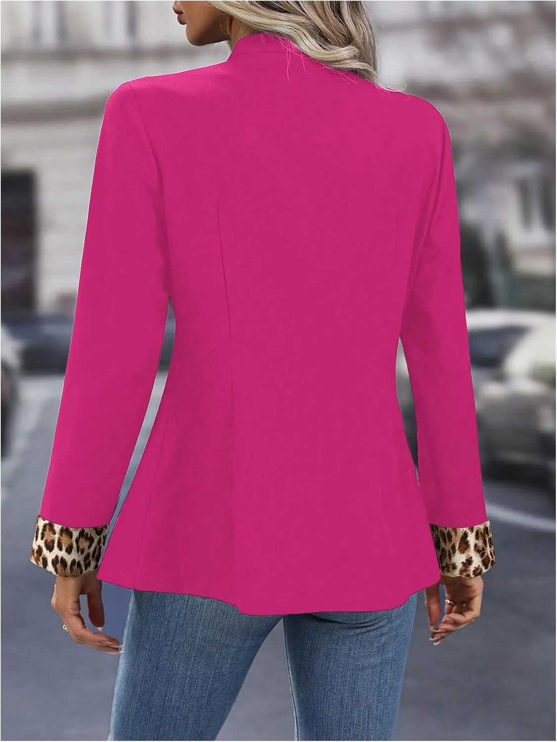 SweatyRocks Women's Casual Blazers Button Open Front Lightweight Work Office Suit Jackets Blazer