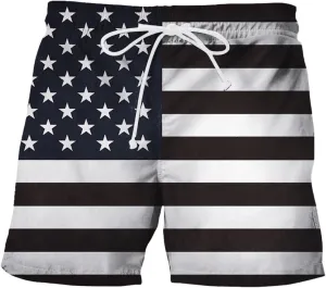 Swimsuit Men Scenery National Flag Digital Print Drawstring with Elastic Waist Casual His and Hers Matching Outfits