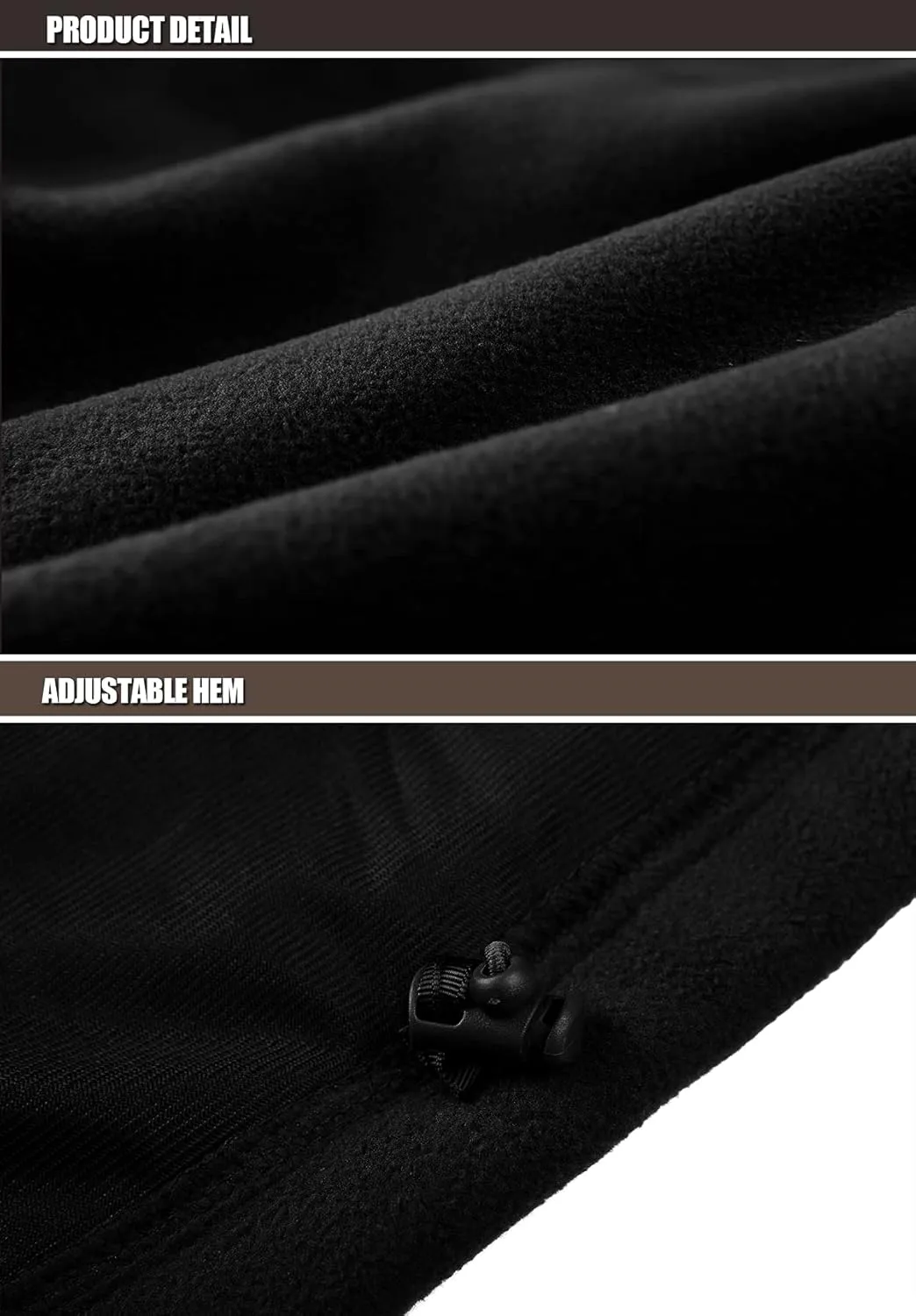 TACVASEN Men's Fleece Jacket Full Zip Winter Jacket Lightweight Tactical Jackets Outdoor Hiking Coats with Pockets