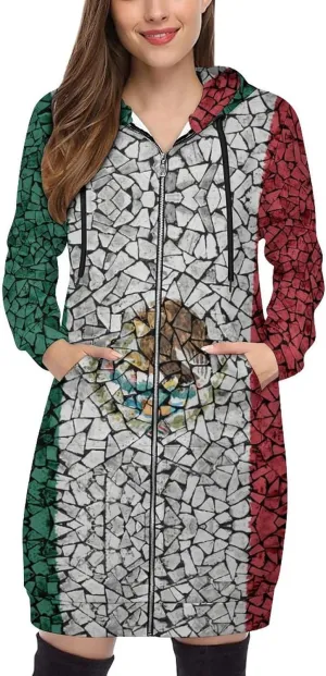 TAIZIYEAH Guatemala Flag Womens Long Hoodies Jackets Casual Zip Up Long Sleeve Fall Lightweight Sweatshirts Coats