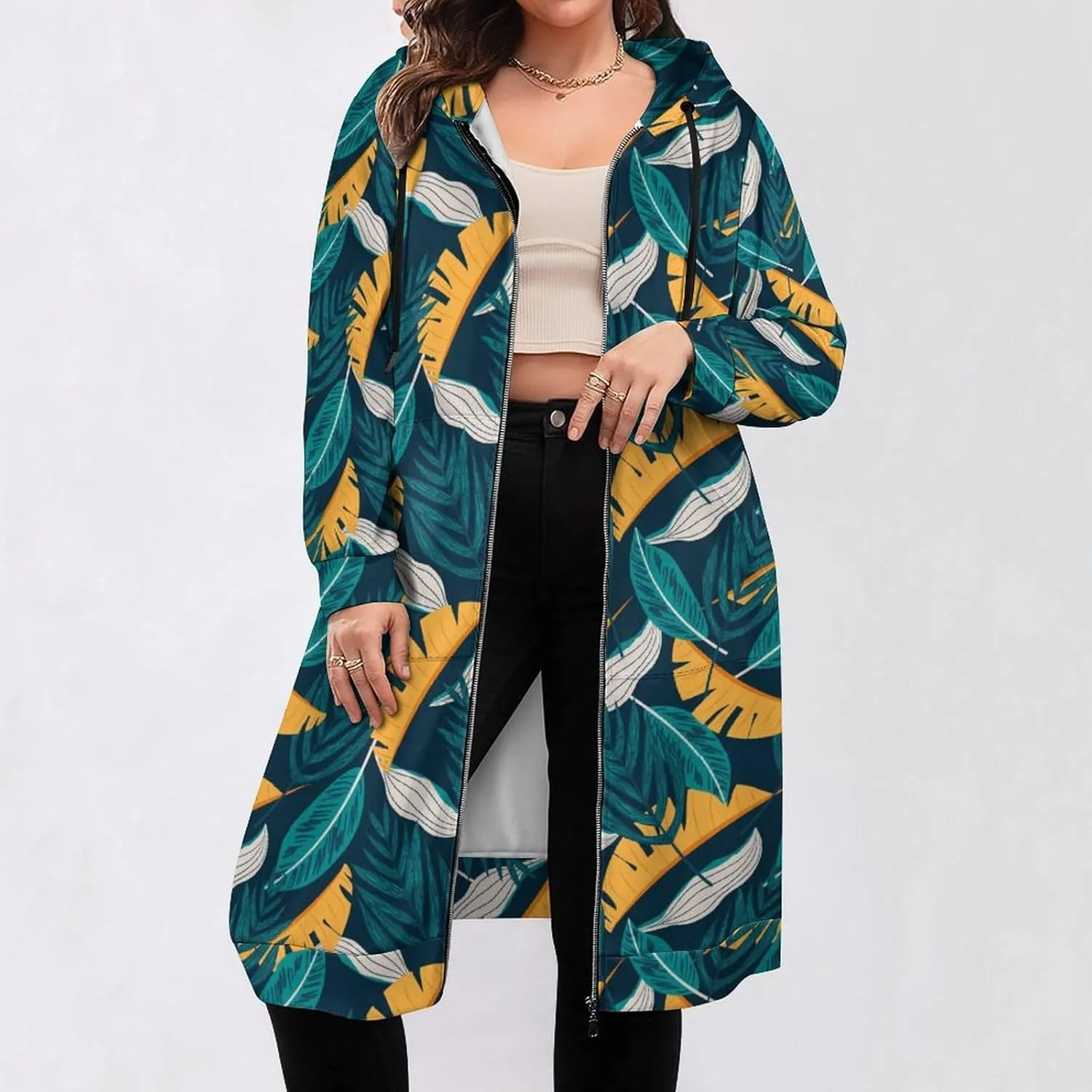 TAIZIYEAH Guatemala Flag Womens Long Hoodies Jackets Casual Zip Up Long Sleeve Fall Lightweight Sweatshirts Coats
