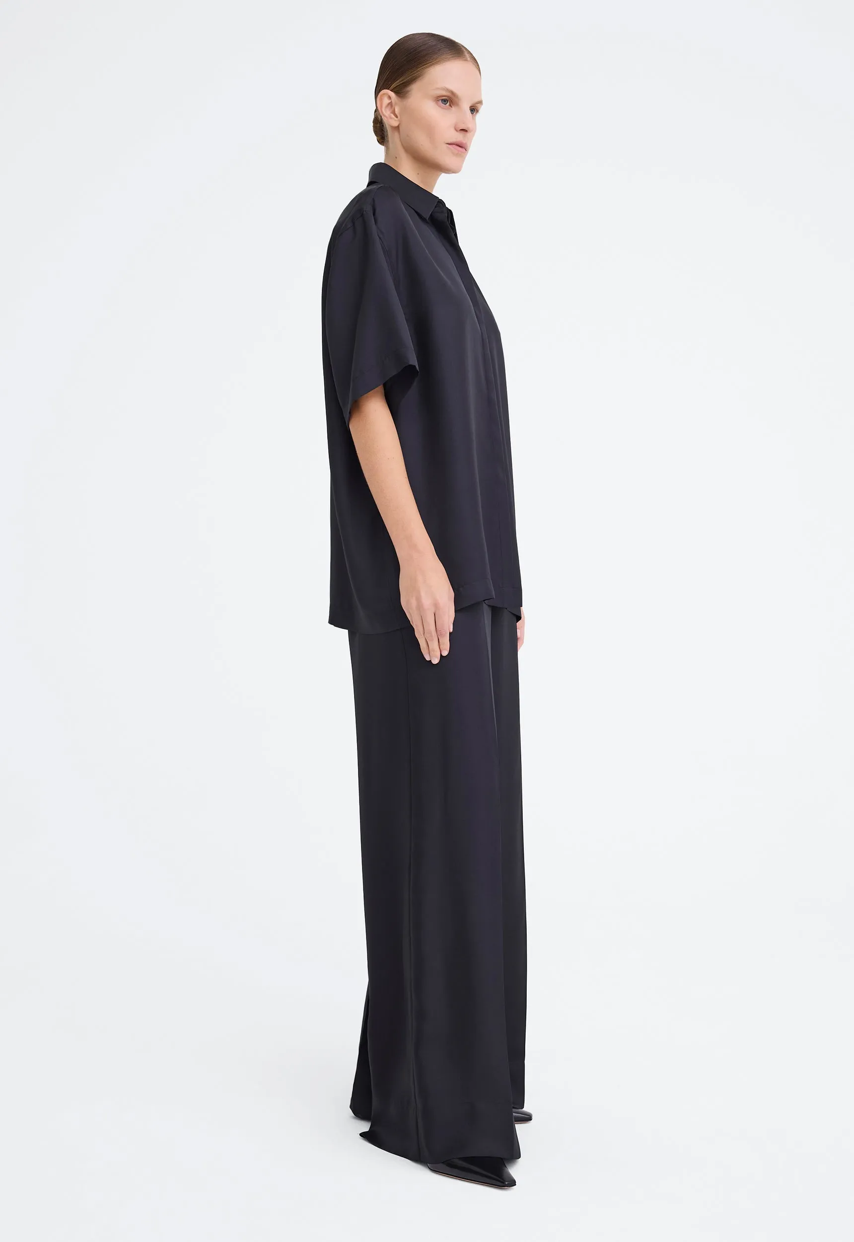 Tatum Silk Shirt - Black