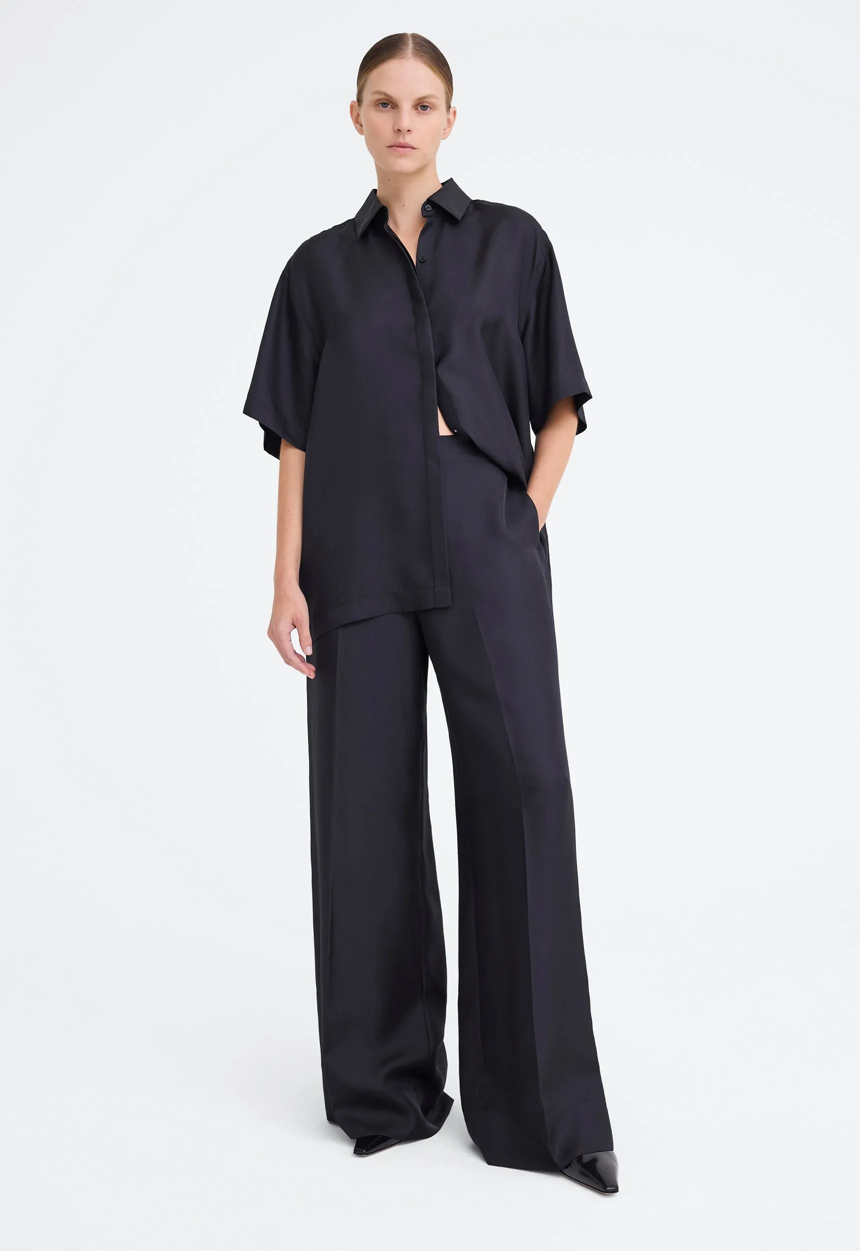Tatum Silk Shirt - Black