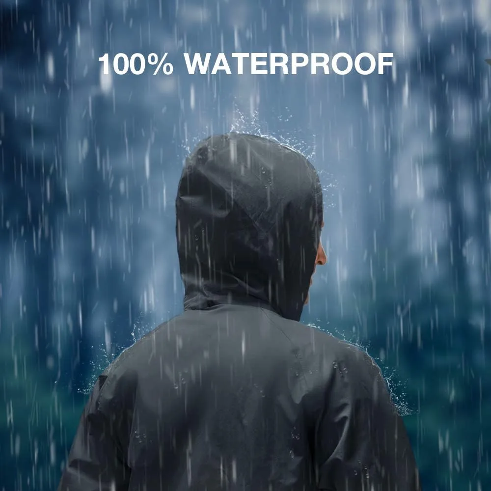 TIDEWE Rain Suit, Waterproof Breathable Lightweight 2 Pieces Rainwear