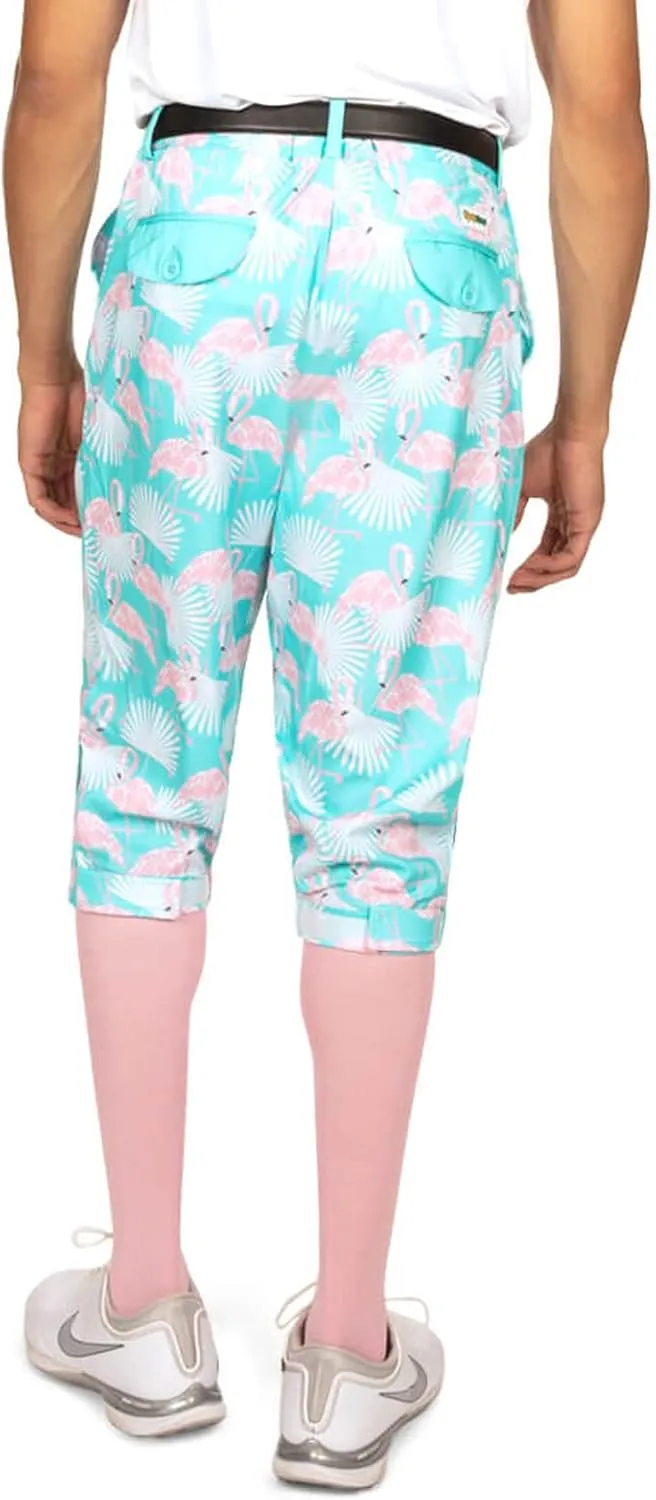 Tipsy Elves Golf Knickers for Men - Included Matching Socks - Athletic Fit Mens Pants with Game Changing Designs
