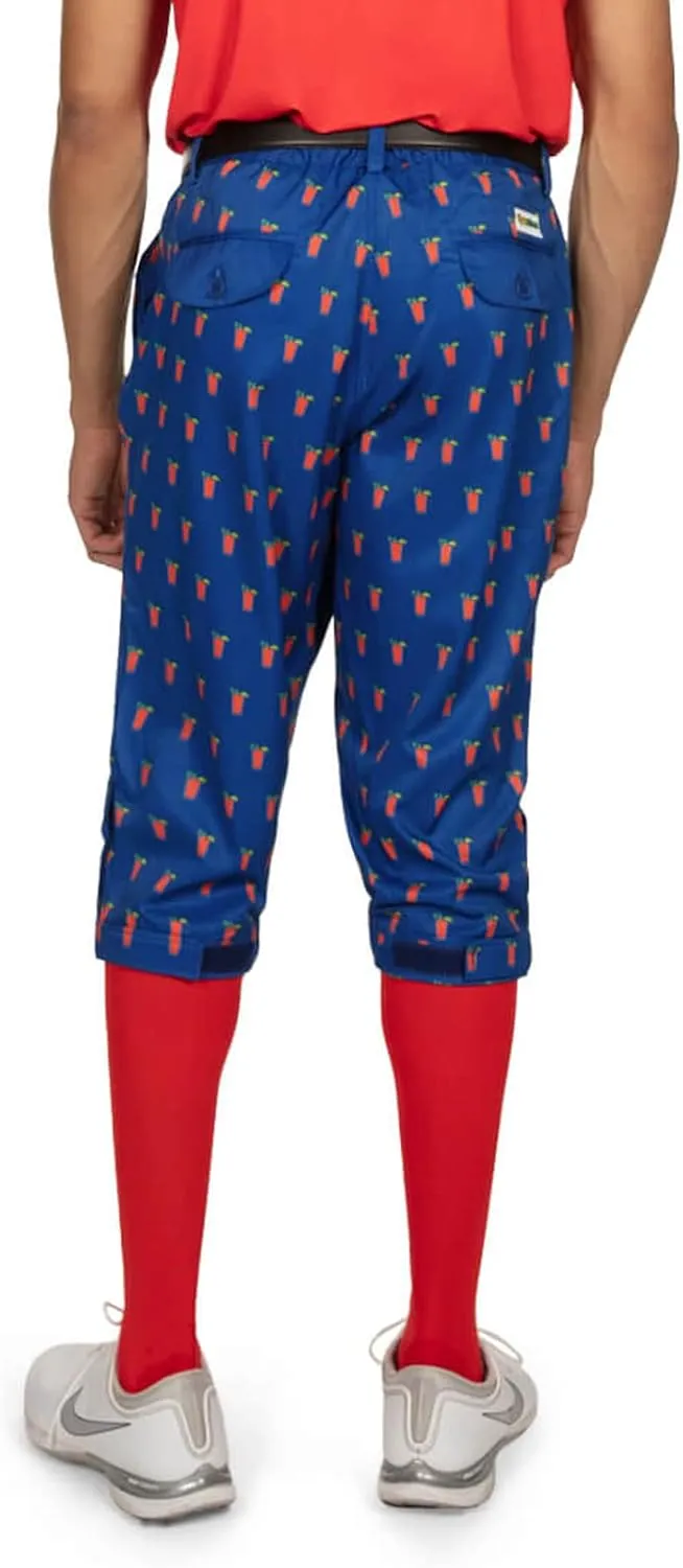 Tipsy Elves Golf Knickers for Men - Included Matching Socks - Athletic Fit Mens Pants with Game Changing Designs