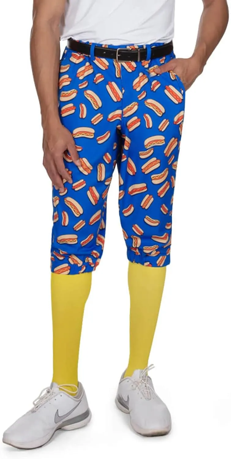 Tipsy Elves Golf Knickers for Men - Included Matching Socks - Athletic Fit Mens Pants with Game Changing Designs
