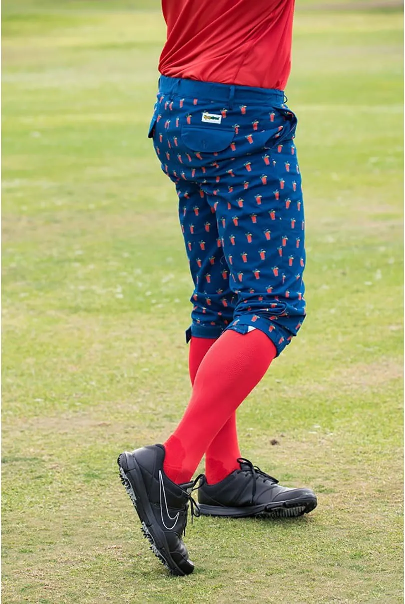 Tipsy Elves Golf Knickers for Men - Included Matching Socks - Athletic Fit Mens Pants with Game Changing Designs