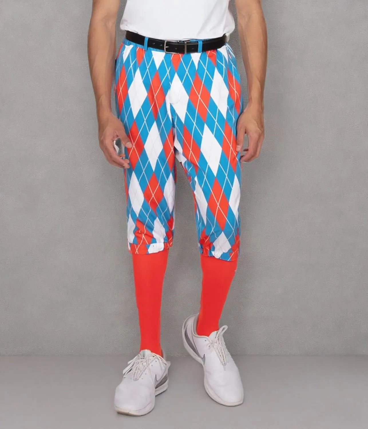 Tipsy Elves Golf Knickers for Men - Included Matching Socks - Athletic Fit Mens Pants with Game Changing Designs