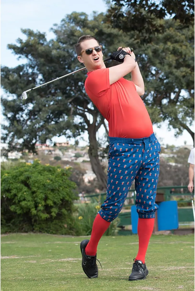 Tipsy Elves Golf Knickers for Men - Included Matching Socks - Athletic Fit Mens Pants with Game Changing Designs