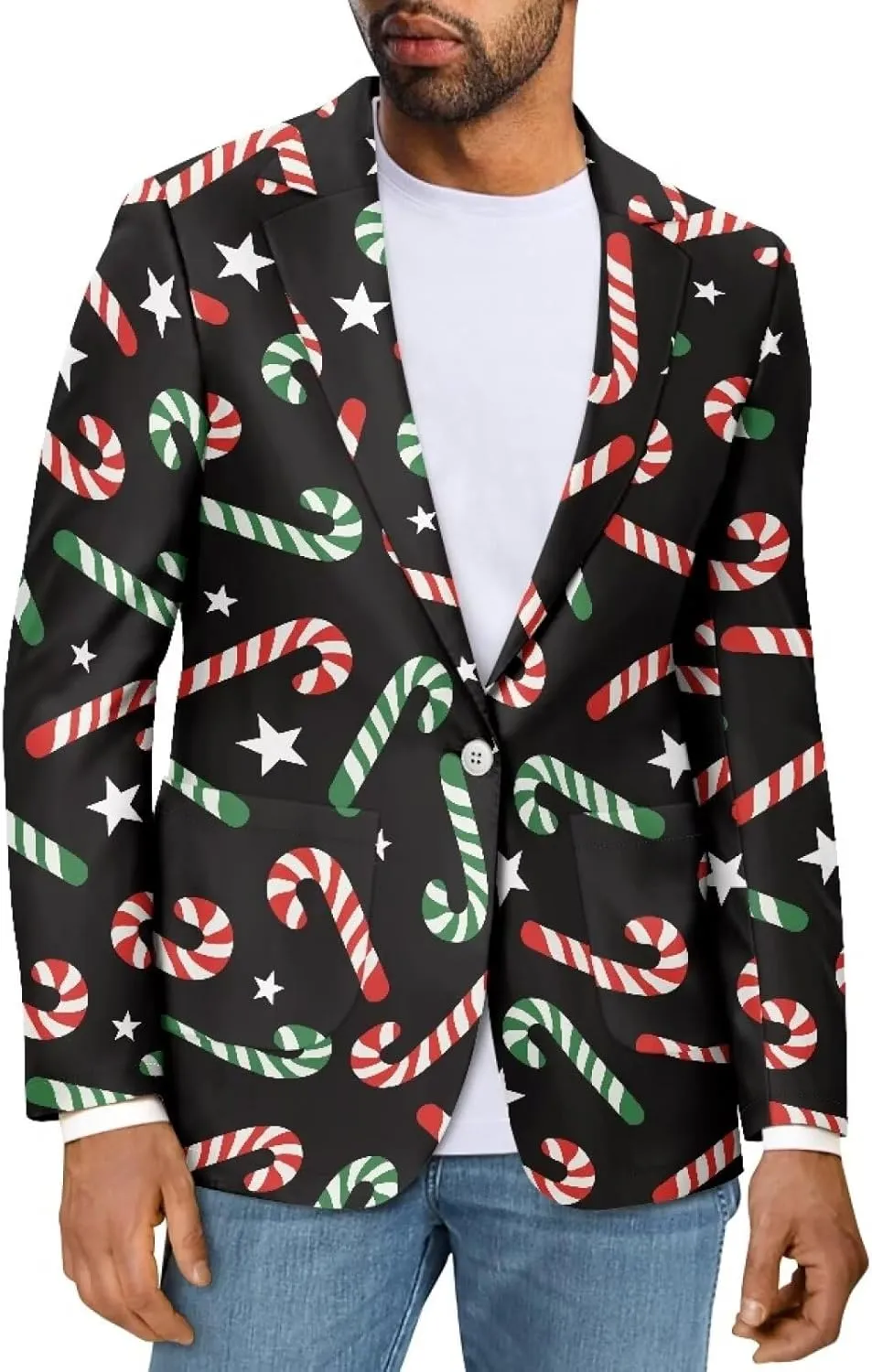 TOADDITDO Casaul Blazer for Men's Sport Coat Lightweight One Button Business Suit Jackets with 2 Pockets
