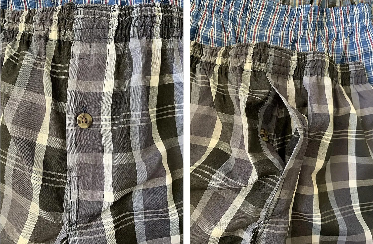 ToBeInStyle Boys' Pack of 3 or 6 Cotton-Blend Tartan Patterned Boxer Shorts