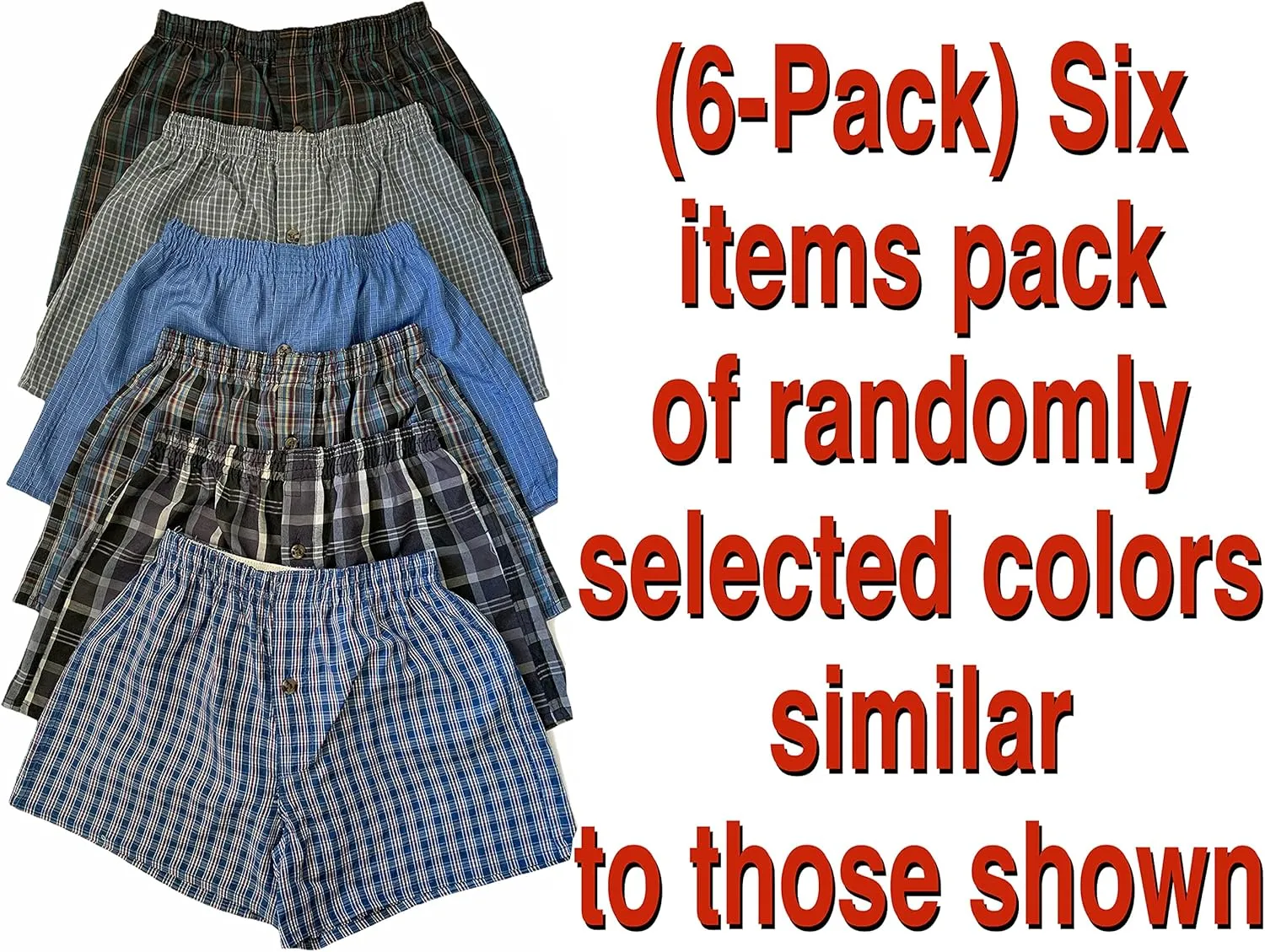 ToBeInStyle Boys' Pack of 3 or 6 Cotton-Blend Tartan Patterned Boxer Shorts