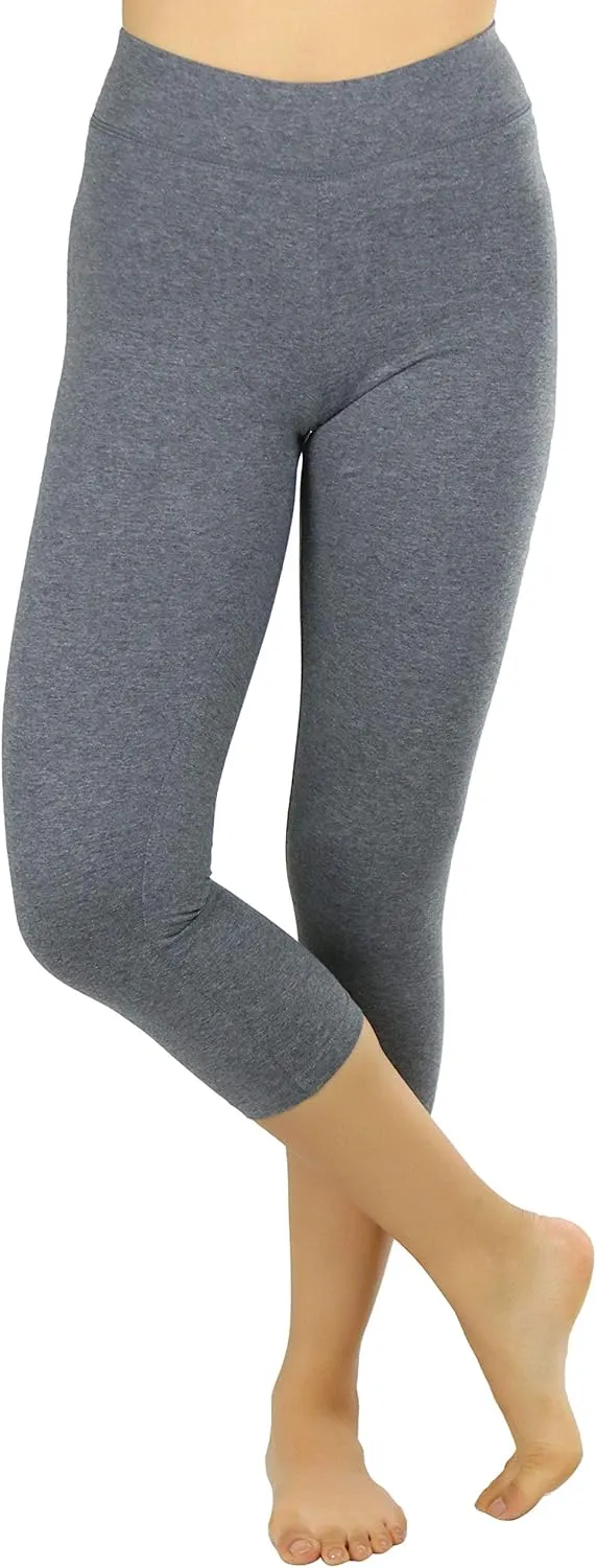 ToBeInStyle Women's Cotton-Spandex Capri Leggings